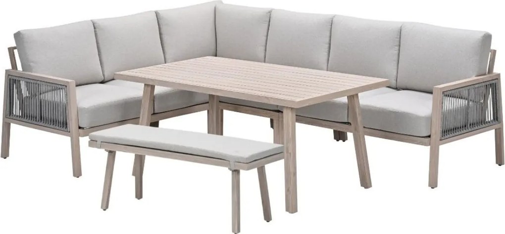 Garden Impressions San Capri lounge dining set 6-delig links - light oak look