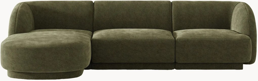 Chenille hoekbank Miley (4-zits)