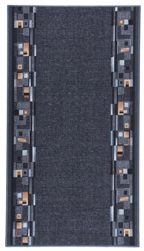 vidaXL Tapijtloper anti-slip 80x150 cm antracietkleurig