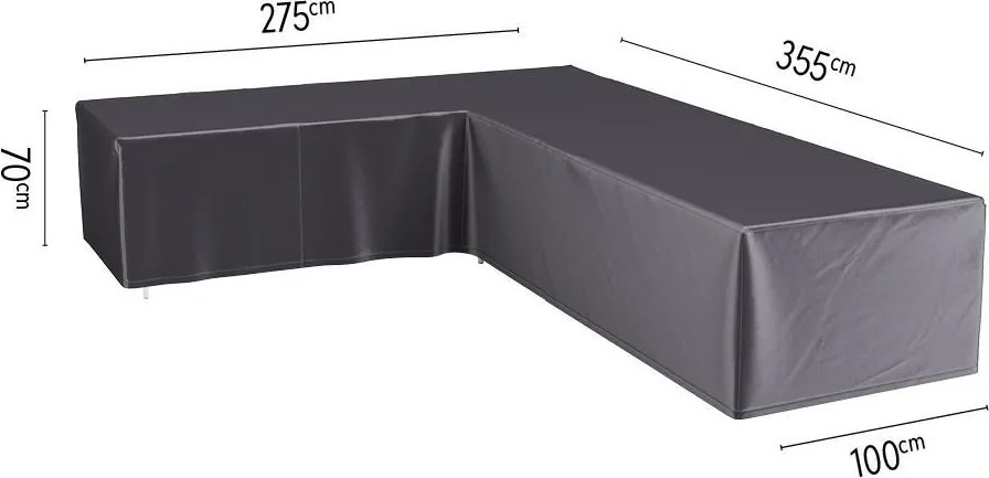 Platinum Aerocover loungesethoes links - Ademende hoes voor loungeset met een 90° hoek (L-vorm, links) 355 x 275 x 100 x H70cm