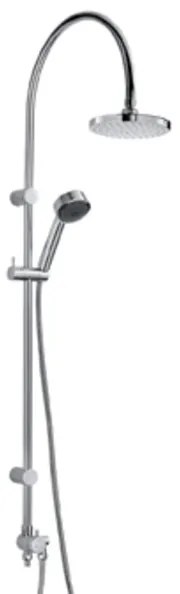 Kludi Zenta Dual shower systeem: glijstang 2 weg omstel en handdouche 2S met doucheslang 160cm en hoofddouche chroom 616770500