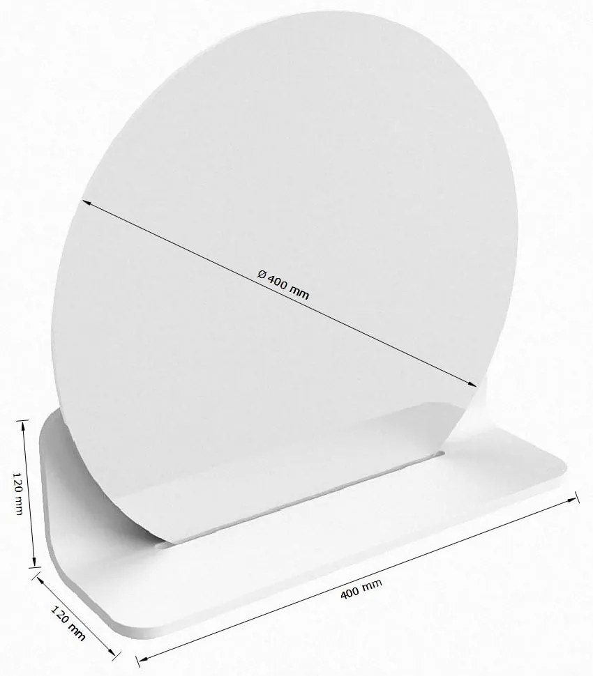 Mondiaz Spot spiegel rond Ø40cm met planchet army