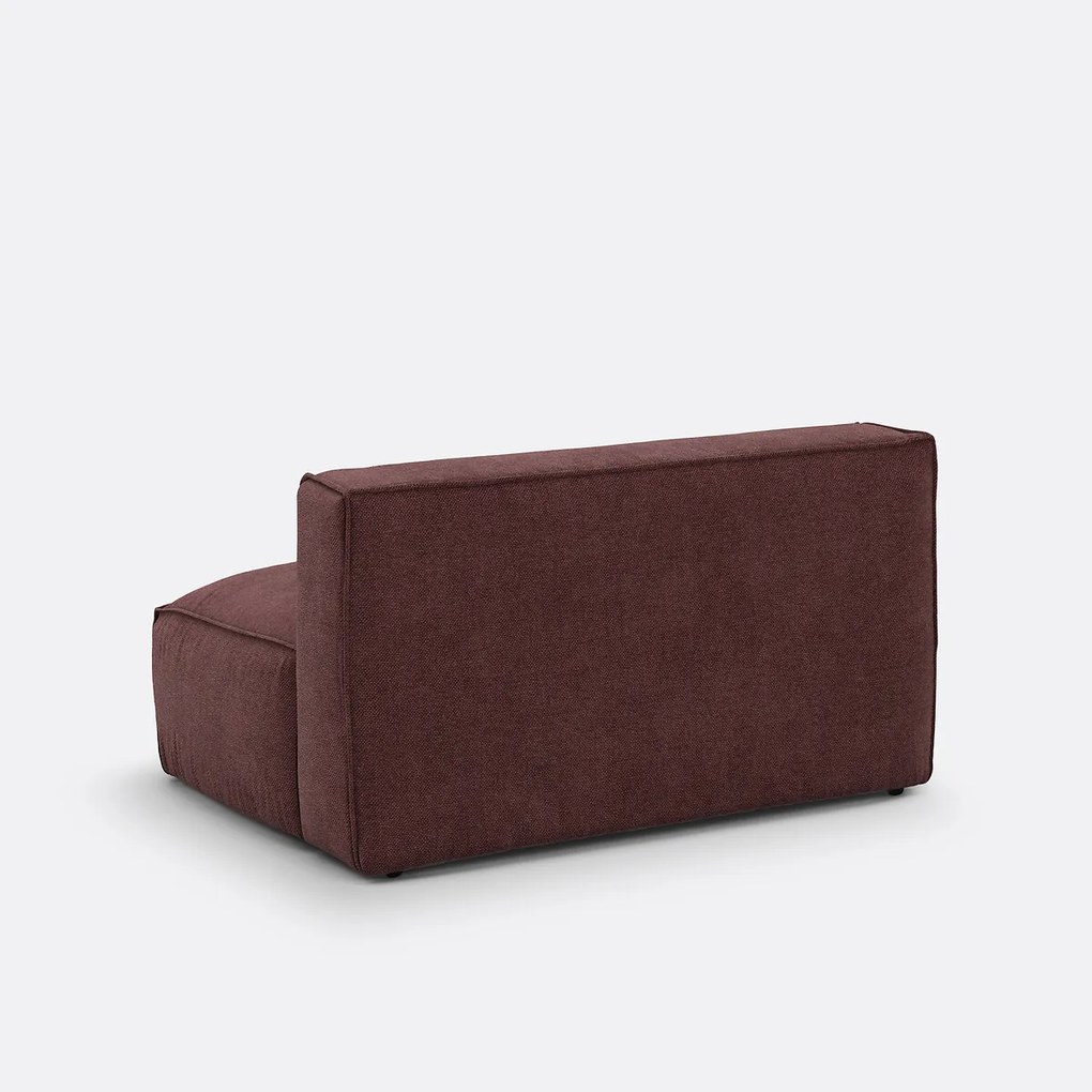 Element voor modulaire bank, 2-zit, in structuurstof, Seven