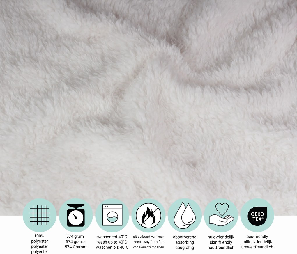 Teddy Fleece Deken - Ultrazacht - 130x170 - ecru