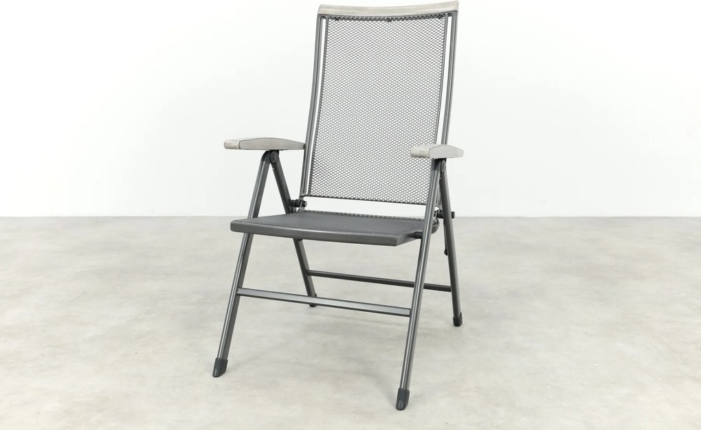 Royal Garden Balero strekmetaal verstelbare tuinstoel - Antraciet