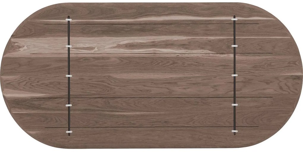 Goossens Excellent Eettafel Uniek, Semi rond 200 x 100 cm