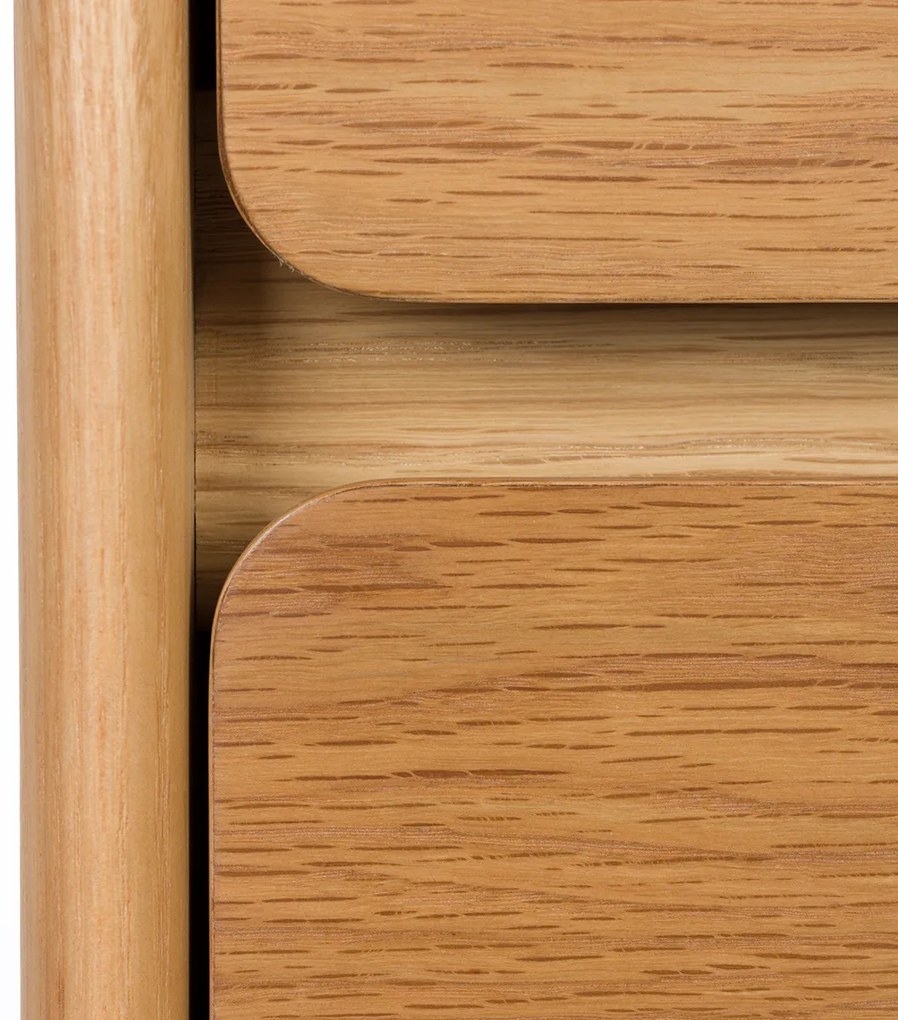 Zuiver Rise Natural Design Ladenkast Gebogen Eikenhout - 40x45x112cm.
