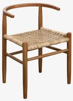 Vintage Uish Houten Eetkamerstoel Donker Hout - Sklum