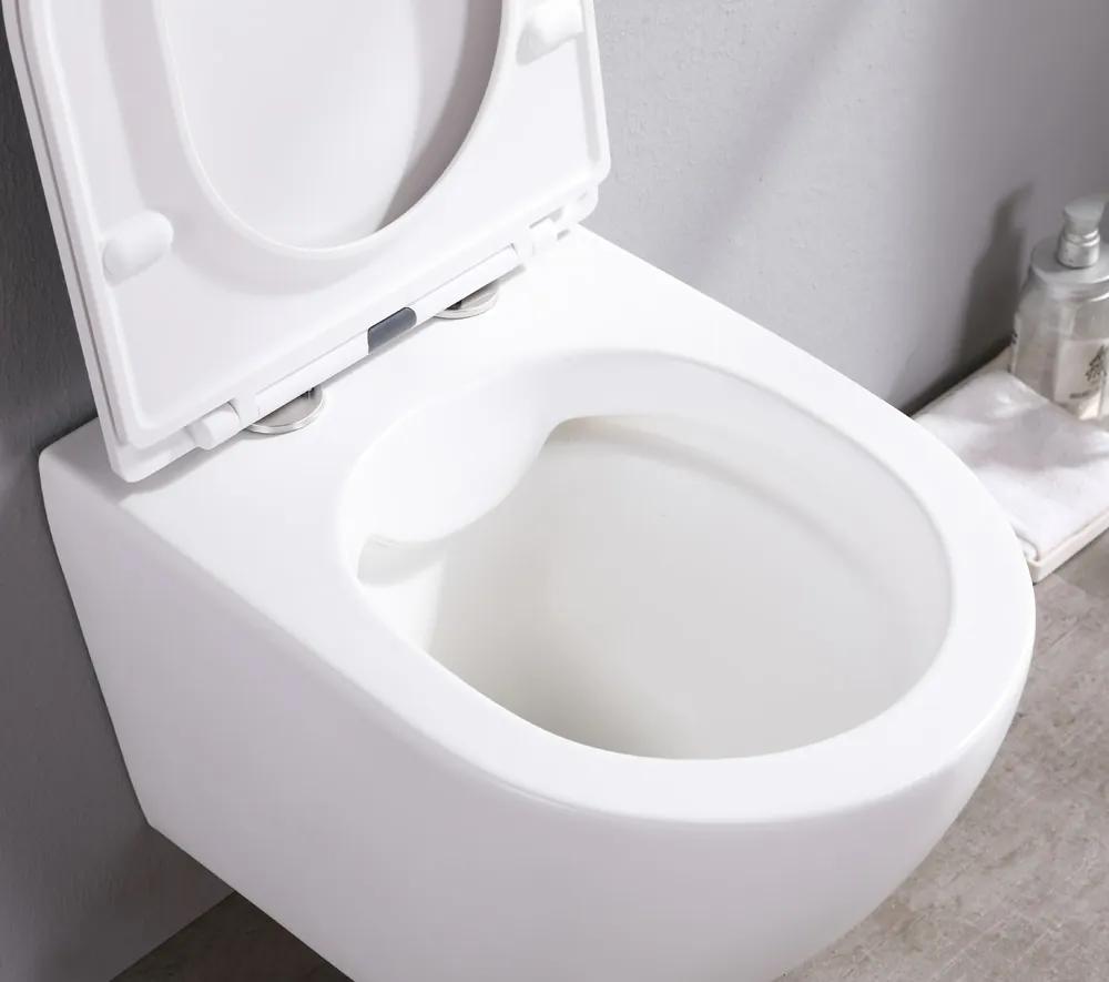 Saniclear Itsie mat witte toiletpot randloos met softclose zitting