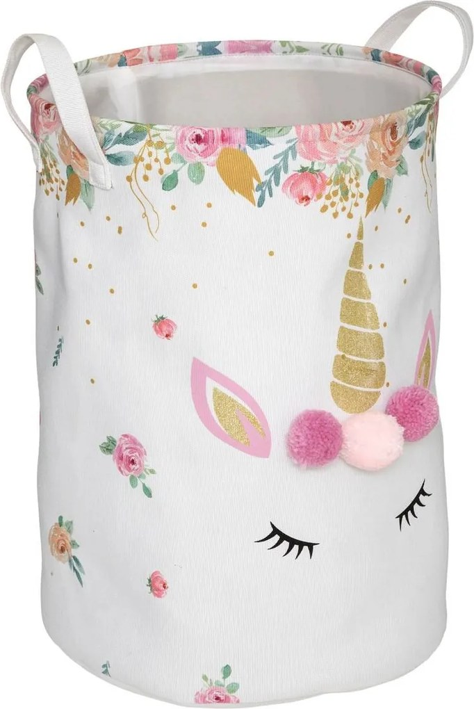 Atmosphera Opbergmand Eenhoorn - 35x50 cm - Multikleur - Polyester