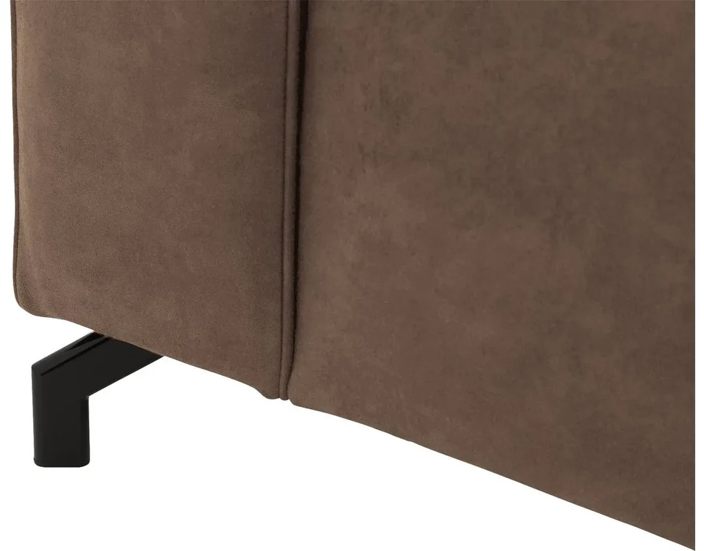 Goossens Bank Calvin bruin, micro leer, 2-zits, modern design