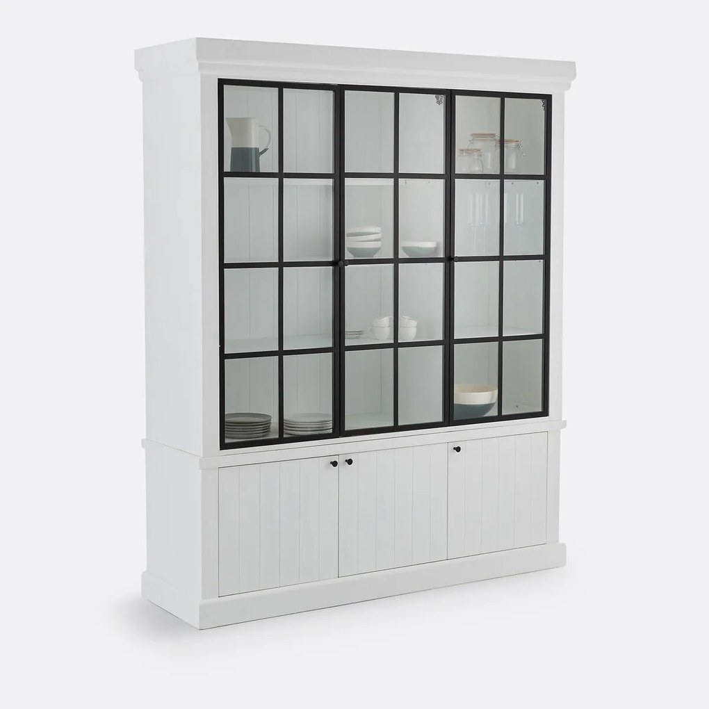 Buffetkast in massief grenenhout en MDF, Xinia