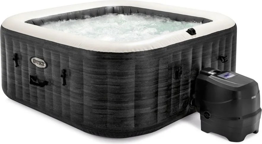 Intex PureSpa Jet&amp;Bubble Deluxe Greystone opblaasbare spa - 4 personen