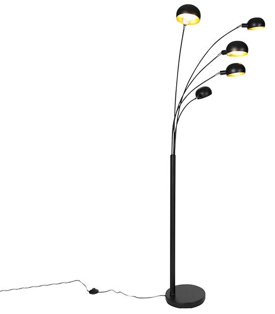 Design vloerlamp zwart 5-lichts - Sixties Design E14 Binnenverlichting Lamp