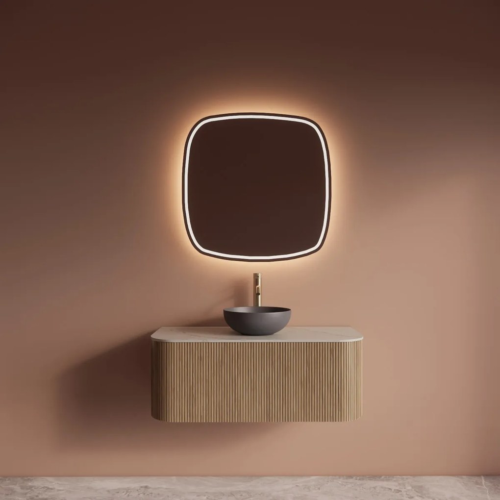 Gliss Design Axis spiegel Deens ovaal 60x60cm met handsensor