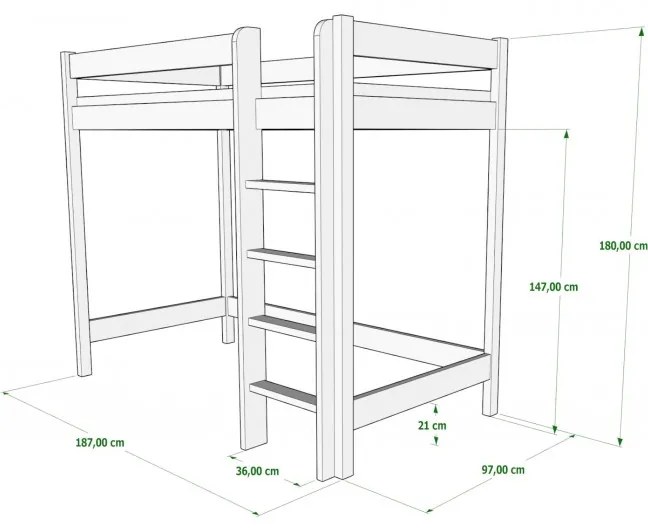 Kinderen Blauw Hoogslaper - Bobby Voor Kinderen Kinderen Junioren 5059914014103 Children's Beds Home, 160x80, Geen Children's Beds Home Dennenhout