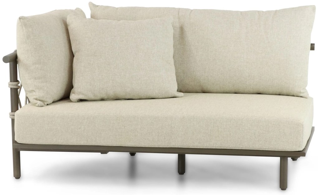 4 Seasons Outdoor Ezra/Riah Organisch Loungeset Aluminium Taupe 3-delig