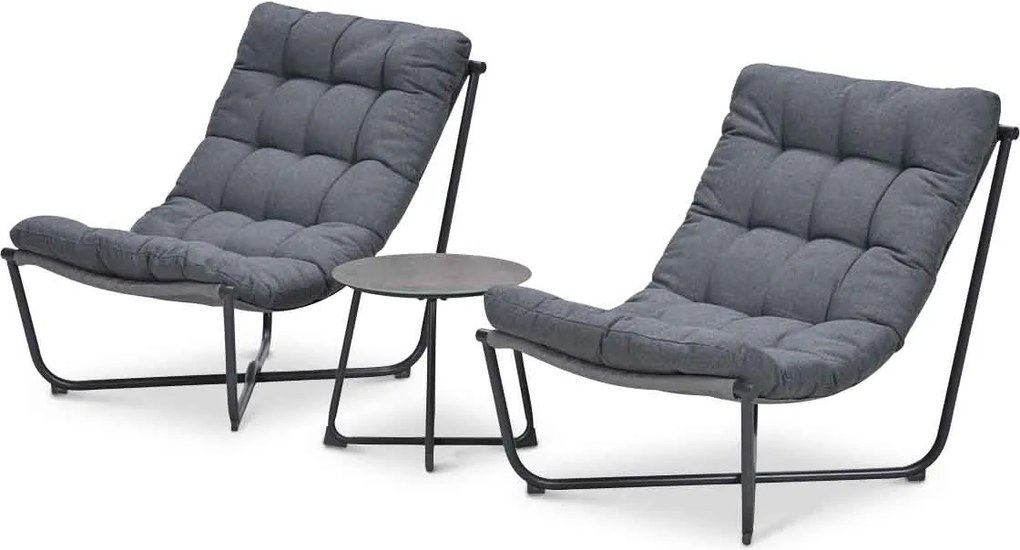 Garden Impressions Zensa loungeset 3-delig - donker grijs