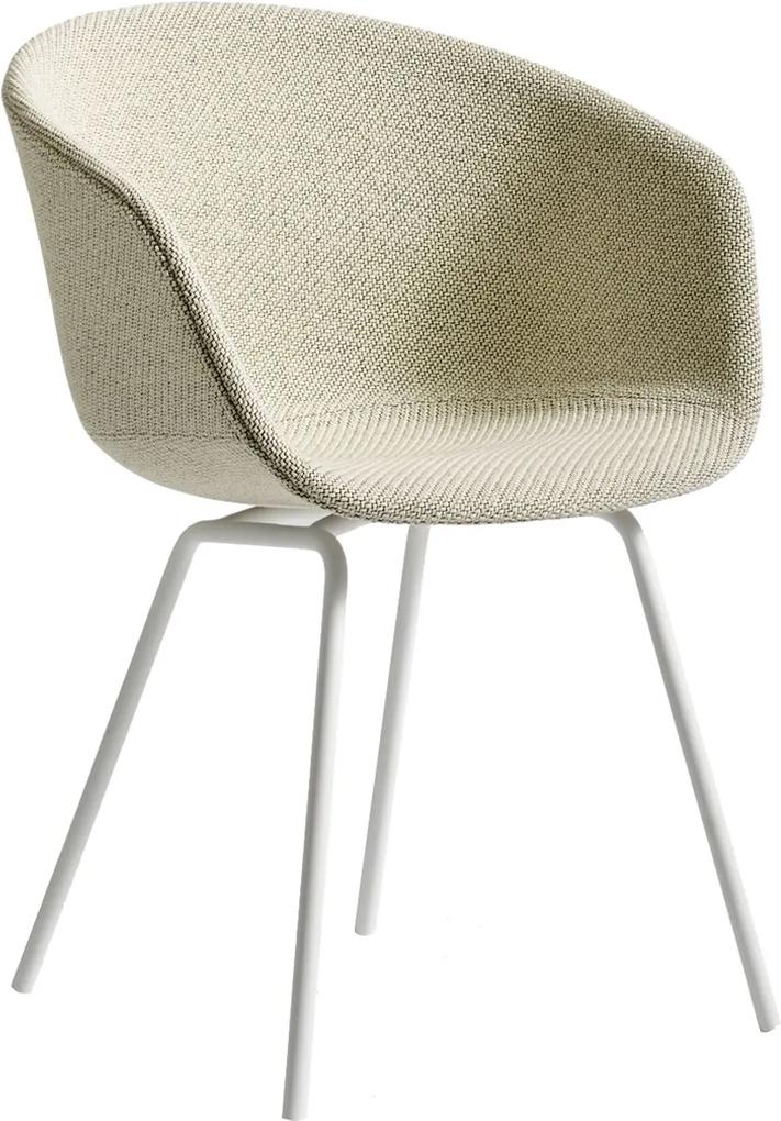 Hay About a Chair AAC27 gestoffeerde stoel met wit onderstel kuip coda 100