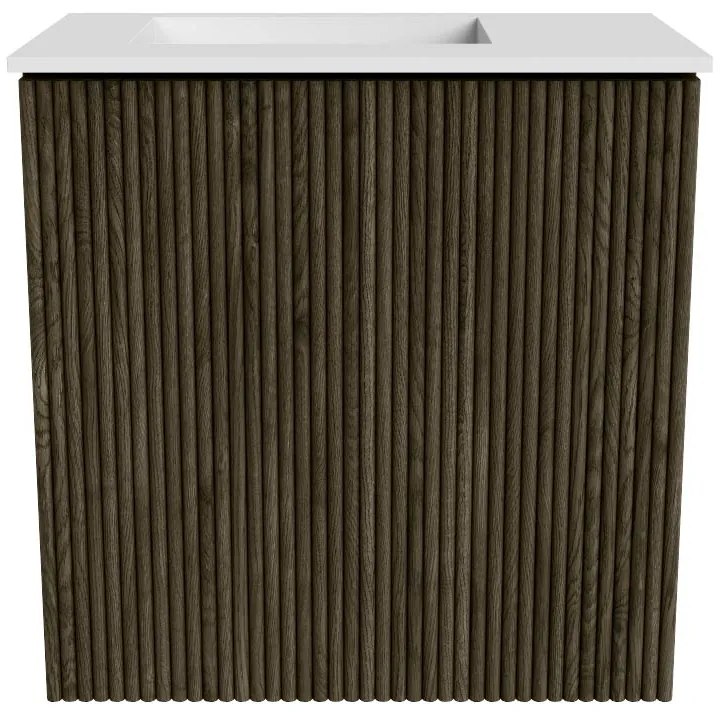 Mondiaz Joya 40cm toiletmeubel shadow met wastafel faye links zonder kraangat talc