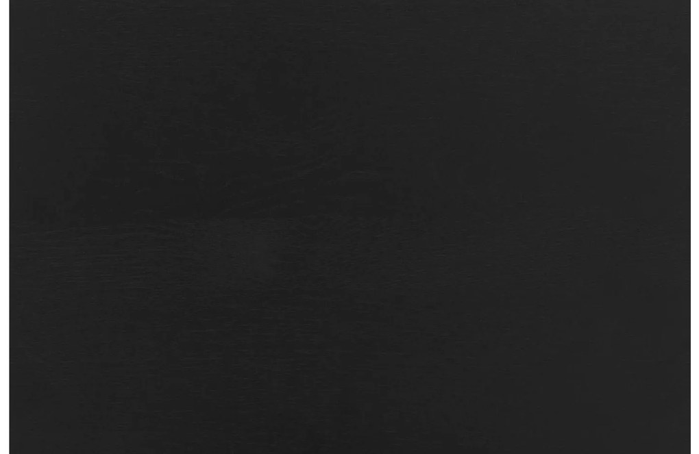 Goossens Nachtkastje Tangel, Voet vierkant metaal ral 9005 zwart, blad massief eik