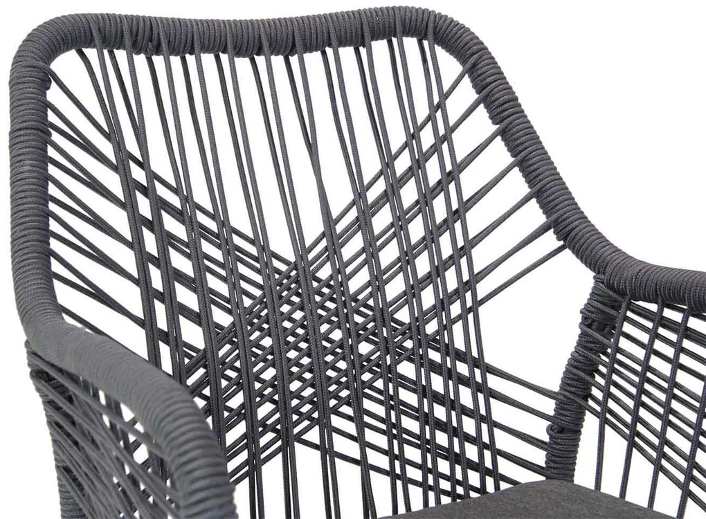 Tuinset 4 personen 180 cm Rope /Aluminium/teak Grijs Domani Furniture Foris/Matale