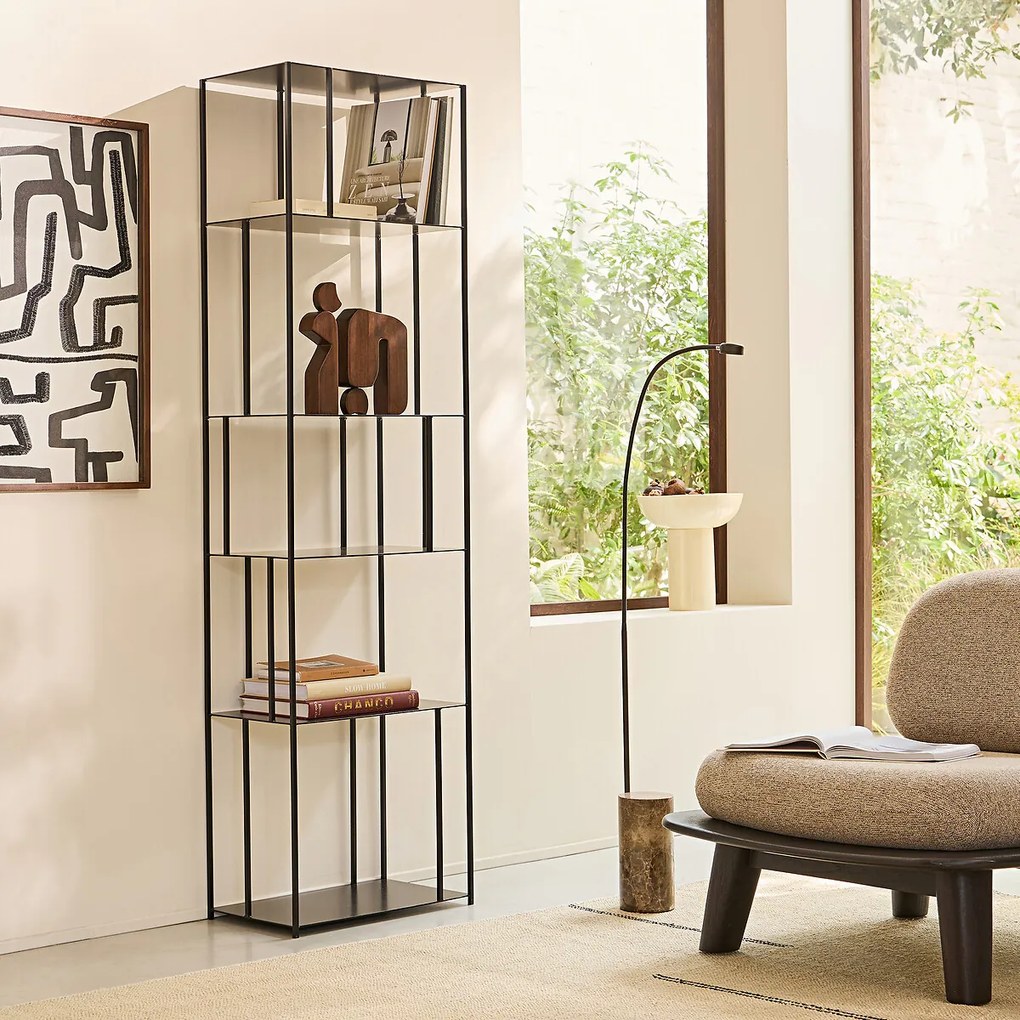 Boekenrek in staal H240 cm, Parallel XL slim