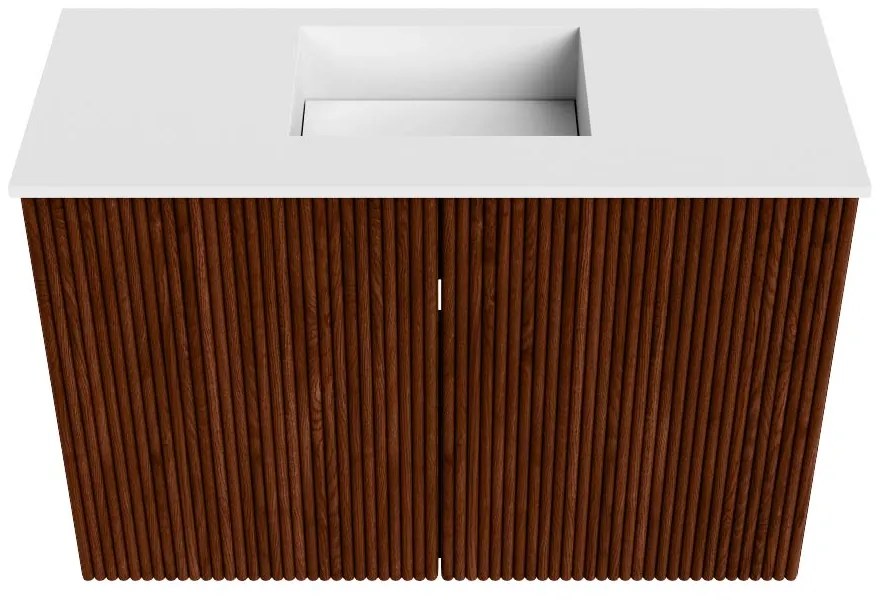 Mondiaz Joya 60cm toiletmeubel ruby met wastafel faye midden zonder kraangat talc