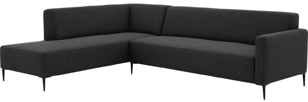 Goossens  Key West grijs, stof, 3-zits, modern design met ligelement links