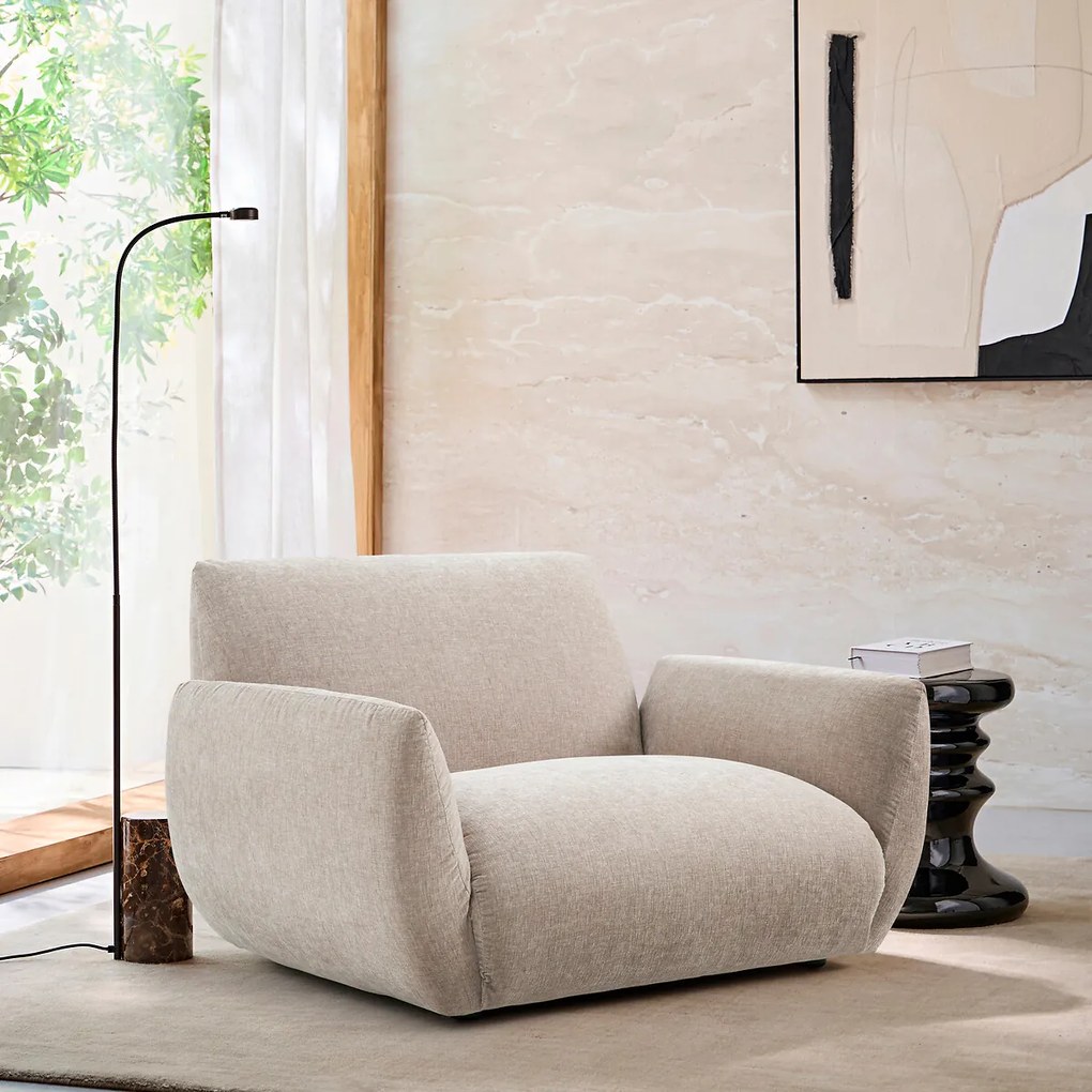 Fluwelen chenille fauteuil, Spogano