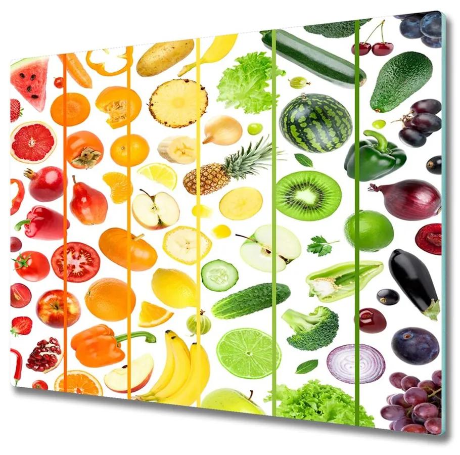 snijplank glas Fruit en groenten 60x52cm