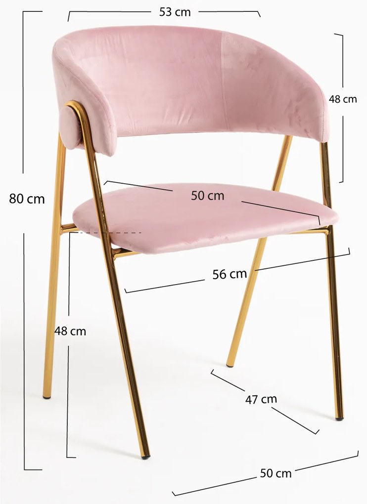 Mihu Goud Fluwelen Stoel