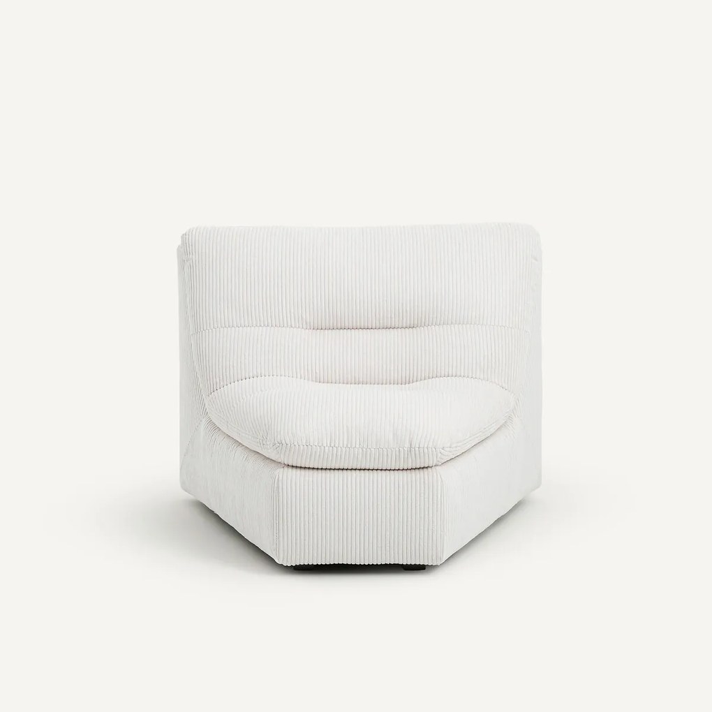 Modulaire hoek in geribbeld polyester, Giuliano