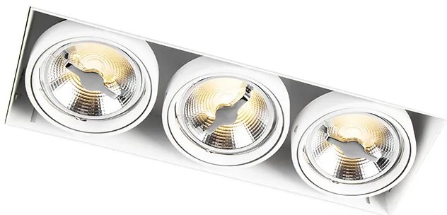 Set van 6 Inbouwspot wit AR111 trimless 3-lichts - Oneon