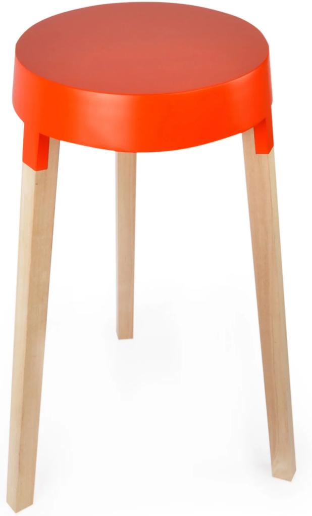 XLBoom | Bijzettafel Timber L diameter 40 cm x hoogte 85 cm naturel, wit bijzettafels mdf, hout tafels meubels | NADUVI outlet