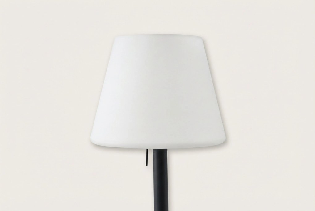 Moderne Buiten Vloerlamp Zwart Met Witte Kap IP - Big Virginia Zwart