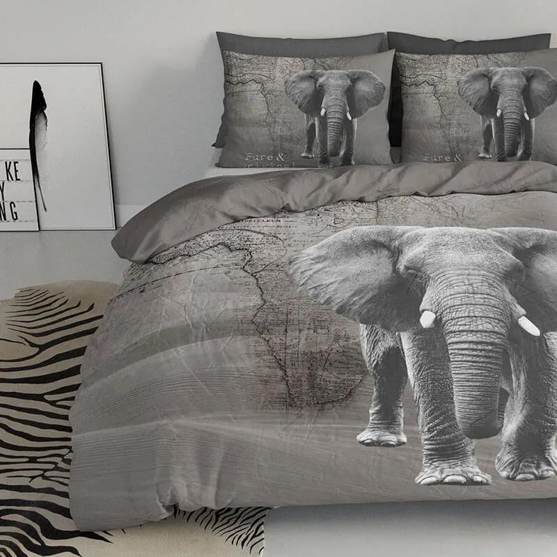 Nightlife African Elephant 2-persoons (200 x 200/220 cm + 2 kussenslopen) Dekbedovertrek