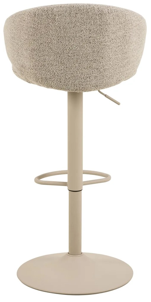 NELA Beige Latte (stof Monza 60 FR)/beige poten - DRAAIBARE BARKRUK MET BEKLEDING -VOOR KEUKEN RESTAURANT