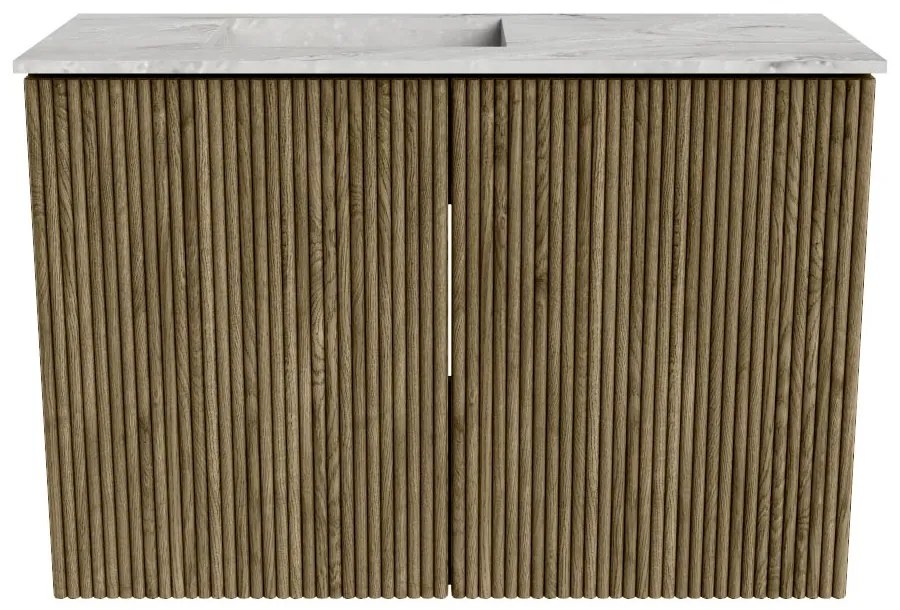 Mondiaz Joya DLux 60cm toiletmeubel dusk met wastafel faye links 1 kraangat glace