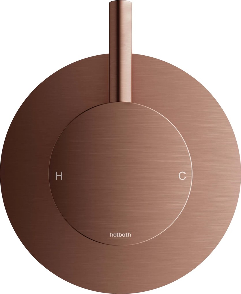 Hotbath Archie uitloop 25cm koper geborsteld PVD