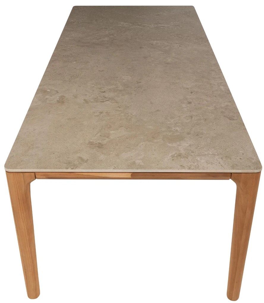 4 Seasons Outdoor Nora tuinset naturel teak met Liam tafel 240 x 100 cm  Tuinset    beige weerbestendig