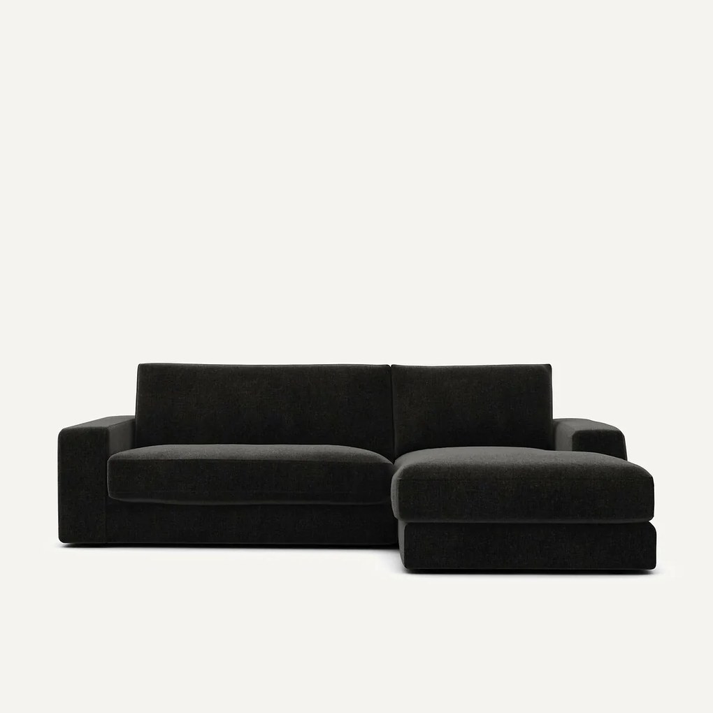 Hoekbank, chenille fluweel, Skander
