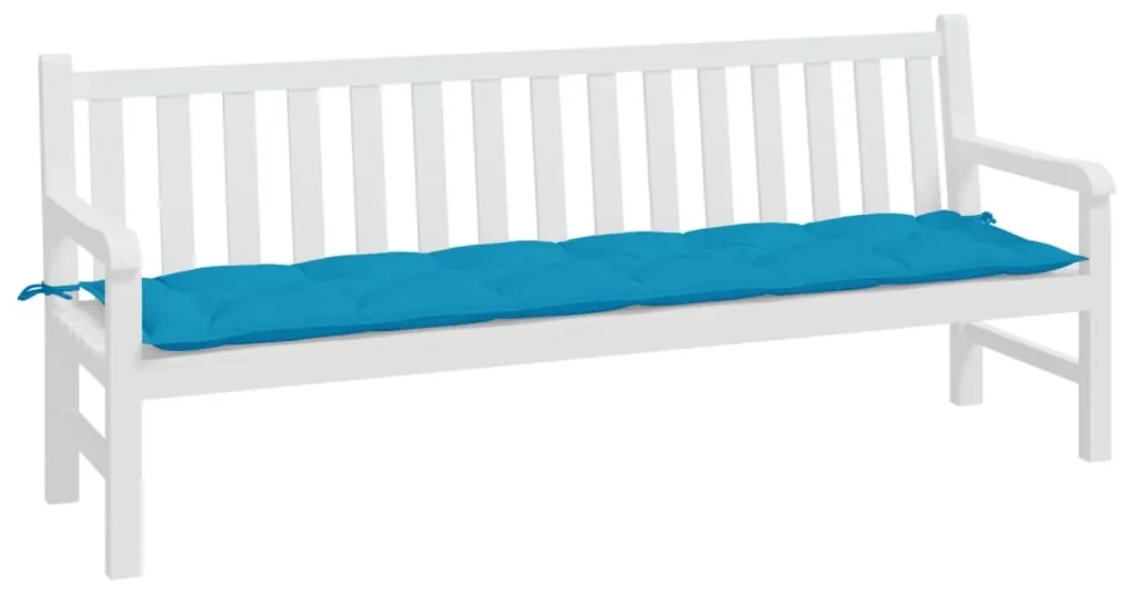 vidaXL Tuinbankkussen 200x50x7 cm stof lichtblauw