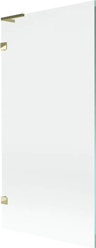 Mexen Lunar L badscherm met één deur 90 x 150 cm, transparant, goud - 897L-090-000-50-00