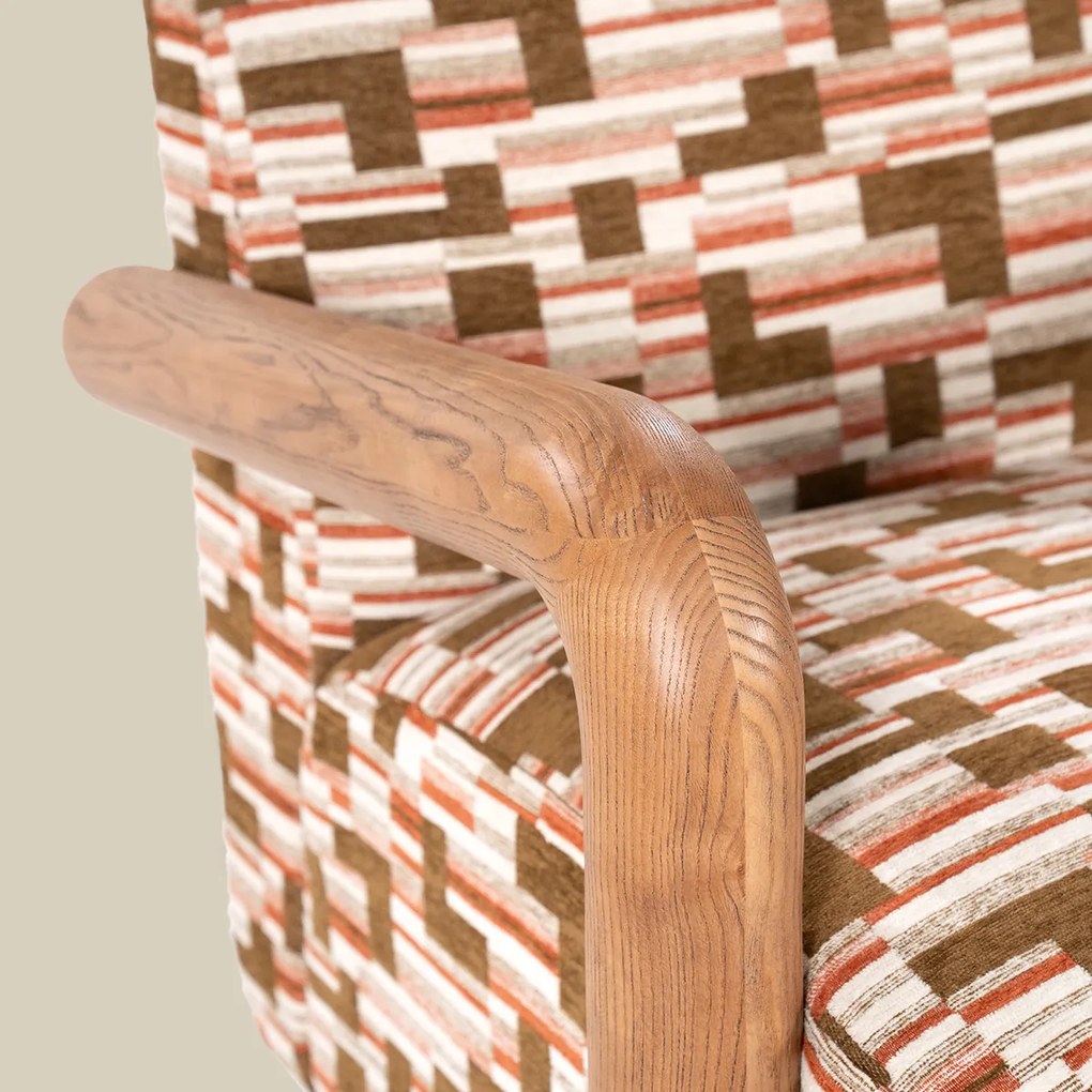 Fauteuil Met Hout Print