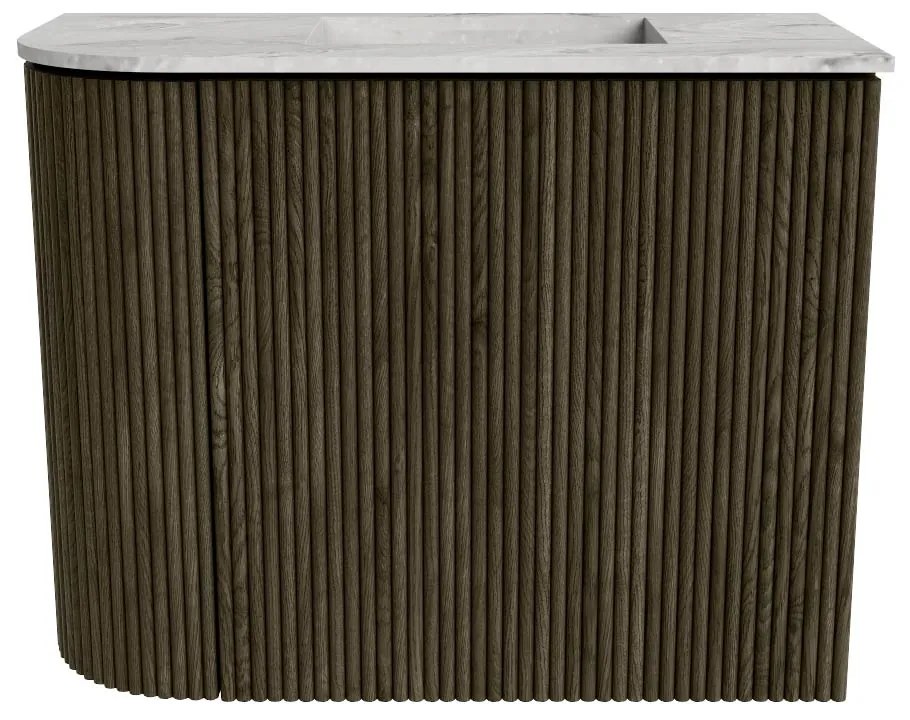 Mondiaz Joya DLux 50cm toiletmeubel ronding links shadow met wastafel faye rechts zonder kraangat glace