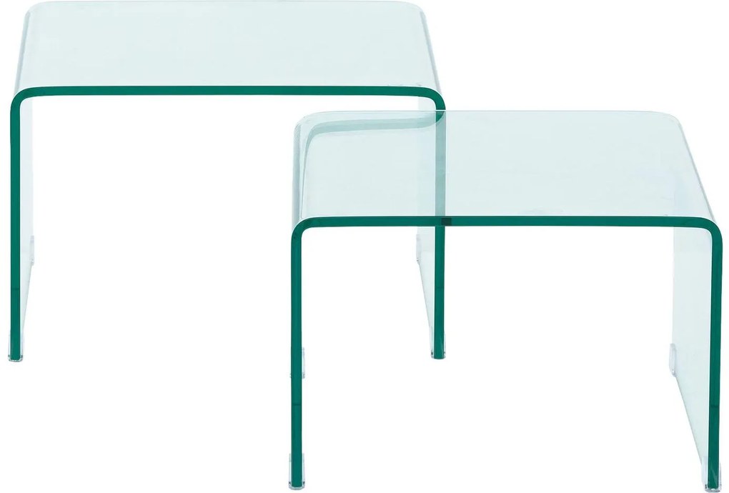 Goossens Basic Salontafel Imagine rechthoekig, glas transparant, modern design, 50 x 33 x 45 cm