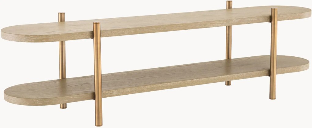 Metalen wandrek Scario met houten planken