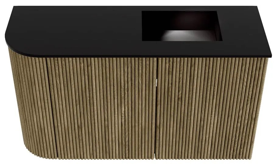 Mondiaz Joya 70cm toiletmeubel ronding links dusk met wastafel faye rechts 1 kraangat urban