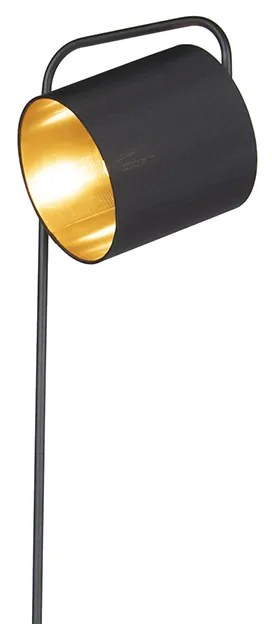 Smart vloerlamp zwart incl. wifi A60 lichtbron - Lofty